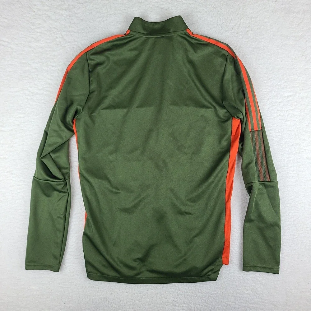 Adidas Sweater Mens Medium‎ Dark Green Camo Full Zip Performance Tech Training